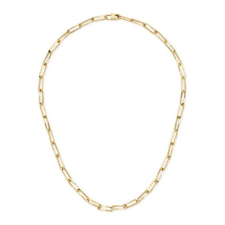 Gucci Link to Love 18k Yellow Gold Necklace YBB745654002 In New Condition For Sale In Wilmington, DE