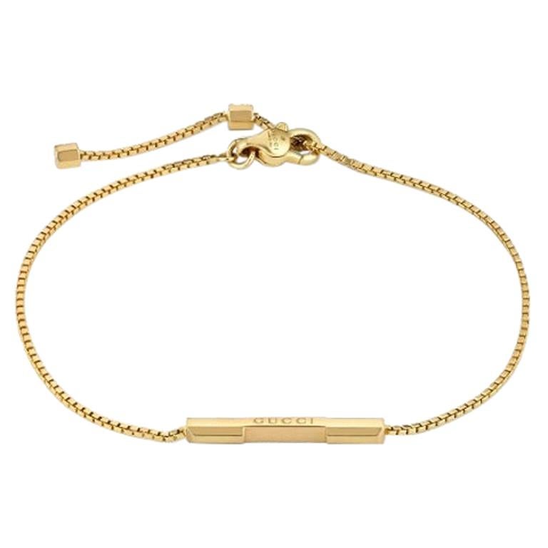 Bracelet à maillons Gucci avec barre « Gucci » YBA662106001 en vente