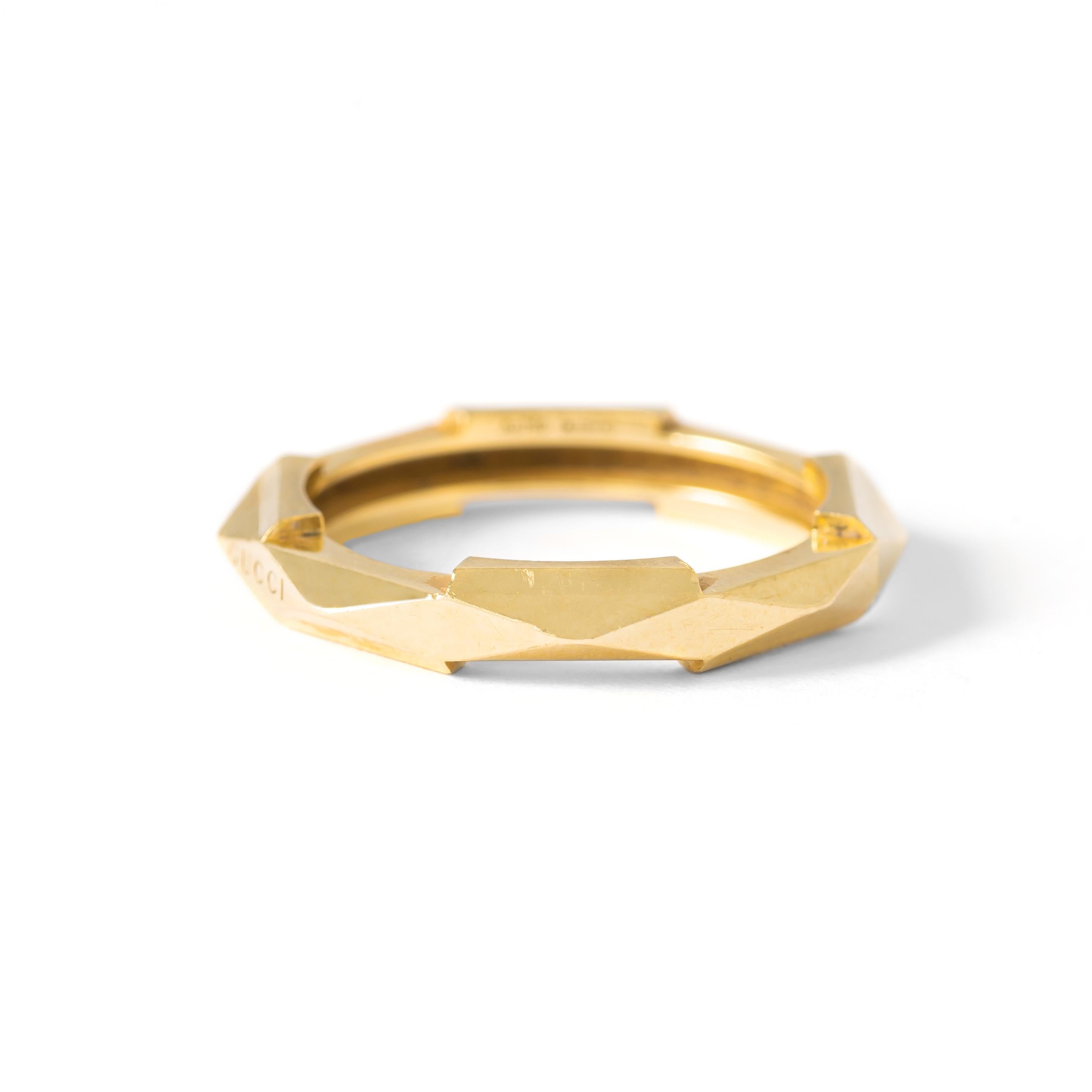 Gucci Link to Love Diamond 18K Gold Three Rings  For Sale 1