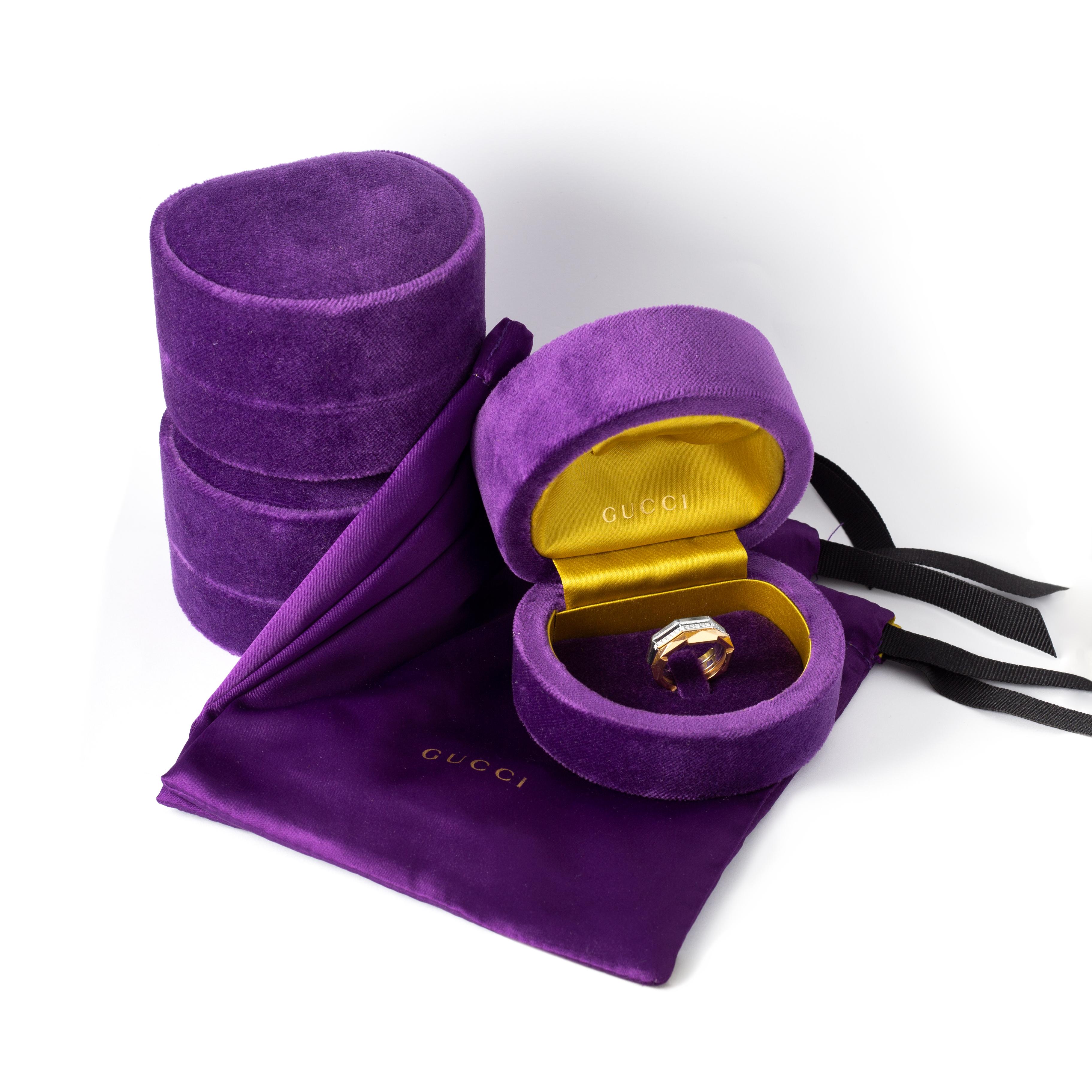 Trois bagues en or 18K avec diamants A Link to Love de Gucci  Unisexe en vente