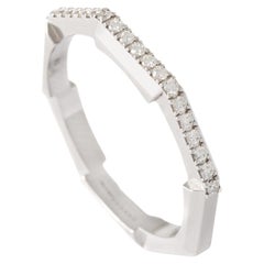 Gucci Link to Love Anillo de oro blanco de 18 quilates con diamantes