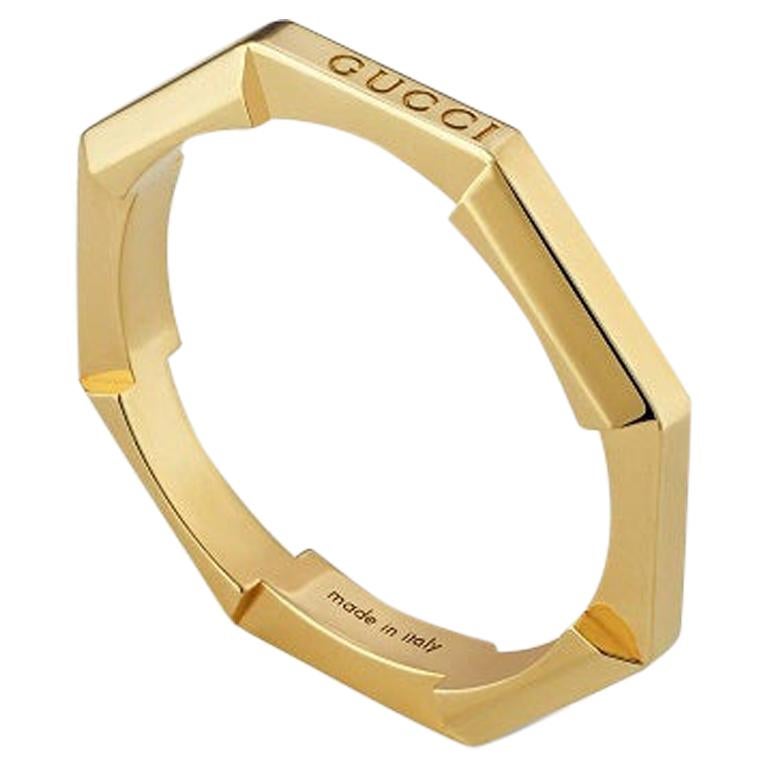 Gucci Link to Love Gold Men's Ring For Sale at 1stDibs