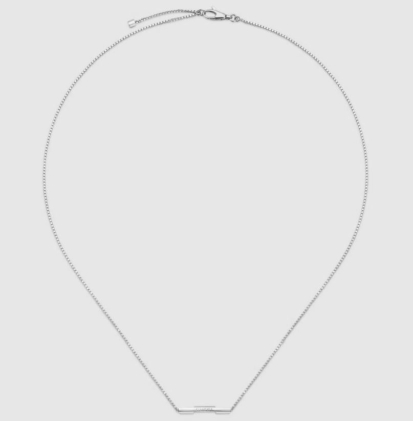Round Cut Gucci Link to Love Necklace with Diamonds YBB662132001 For Sale