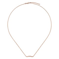 Gucci Link to Love Necklace with 'Gucci' Bar in Rose Gold YBB662108002