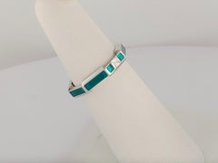 Gucci Link To Love White Gold & Green  Enamel Ring with Diamond