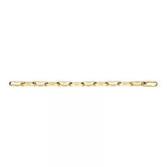 Gucci Link To Love Yellow Gold Wide Chain Bracelet Size 17 YBA744753001