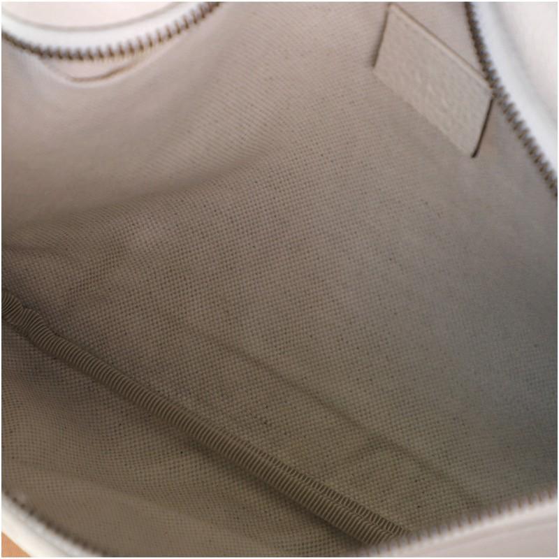 Gray Gucci Logo Belt Bag Printed Leather Medium