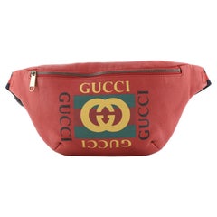 Gucci Logo Belt Bag Printed Leather Medium