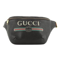 Gucci Logo Belt Bag Printed Leather Medium