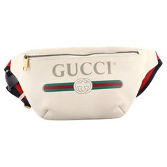Gucci Logo Belt Bag Printed Leather Medium