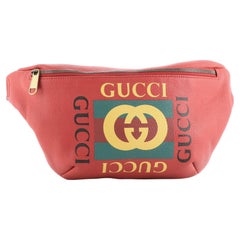 Gucci Logo Belt Bag Printed Leather Medium