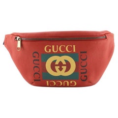 Gucci Logo Belt Bag Printed Leather Medium