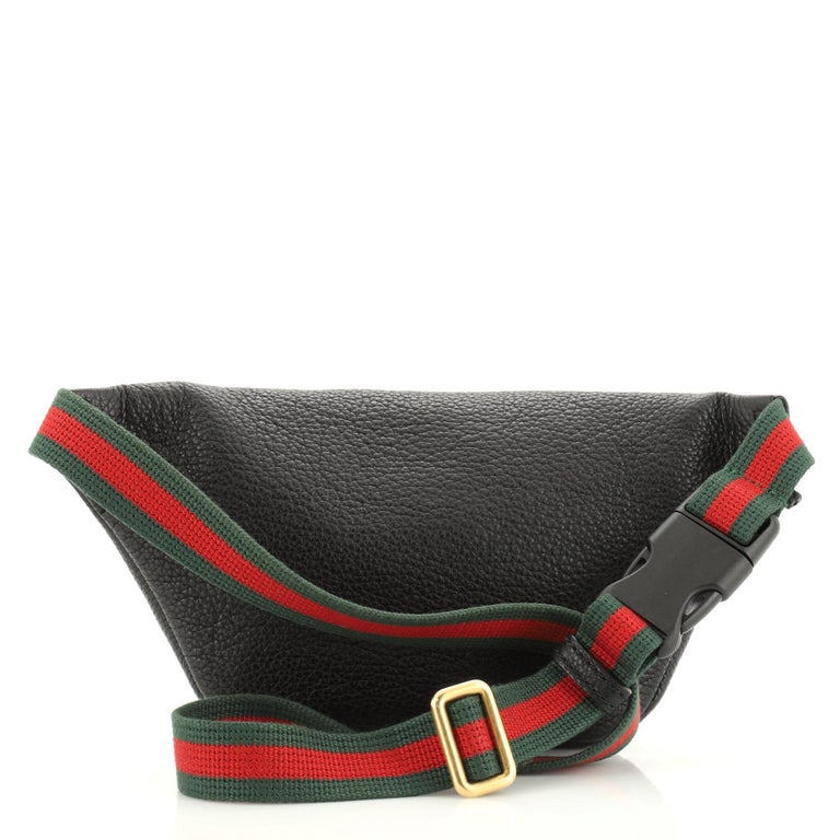 gucci small leather belt bag Gucci Logo Belt Bag Printed Leather Small at 1stdibs