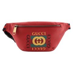 Gucci Logo Belt Bag Printed Leather Small