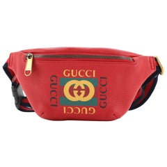 Gucci Logo Belt Bag Printed Leather Small