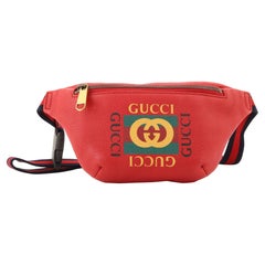 Gucci Logo Belt Bag Printed Leather Small