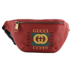 Gucci Logo Belt Bag Printed Leather Small