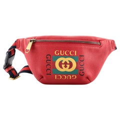 Gucci Logo Belt Bag Printed Leather Small