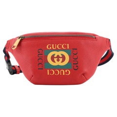 Gucci Logo Belt Bag Printed Leather Small