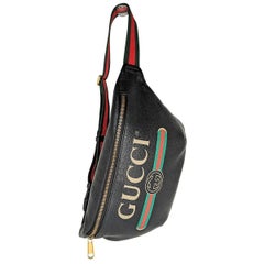Gucci Logo Belt Shoulder Bag Black