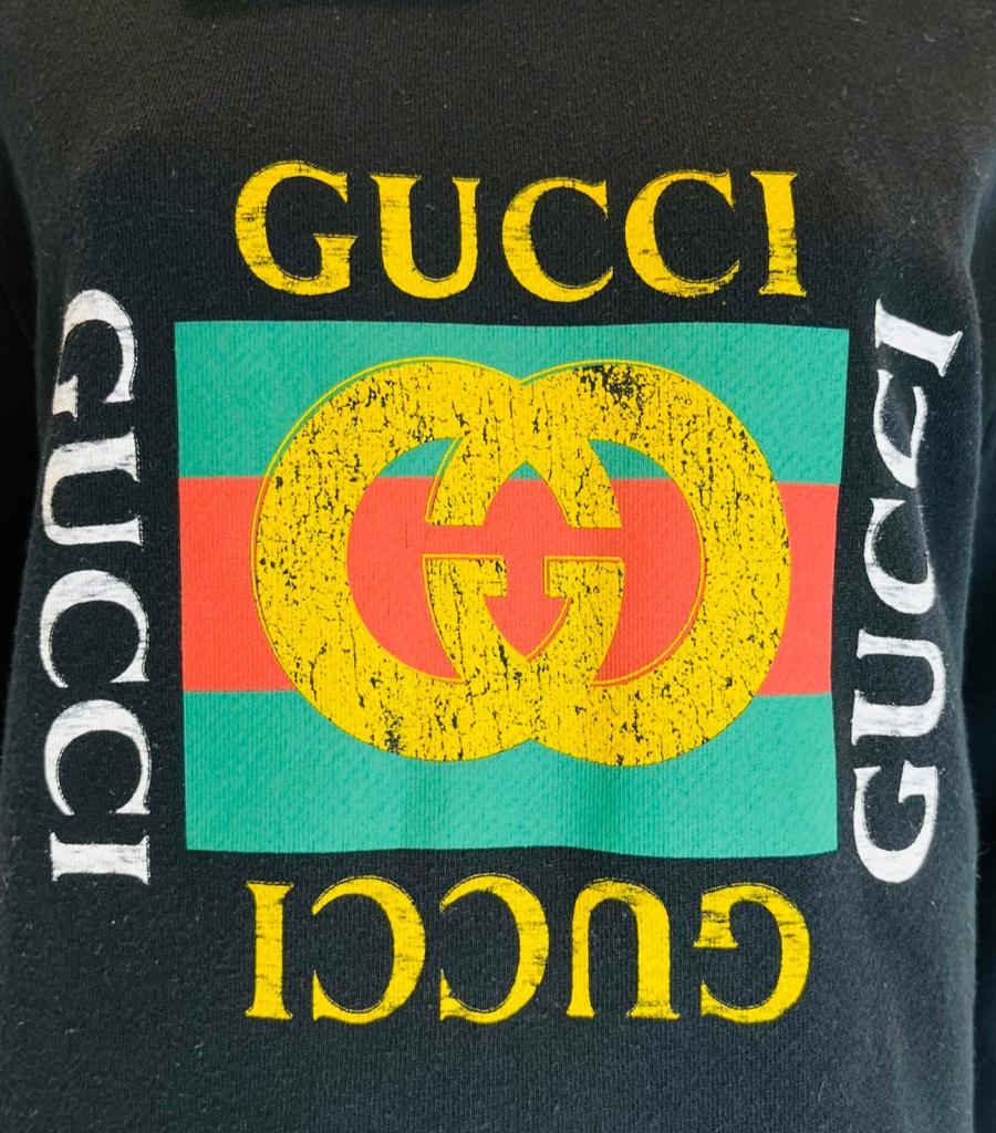 Sweat en coton avec logo Gucci 1