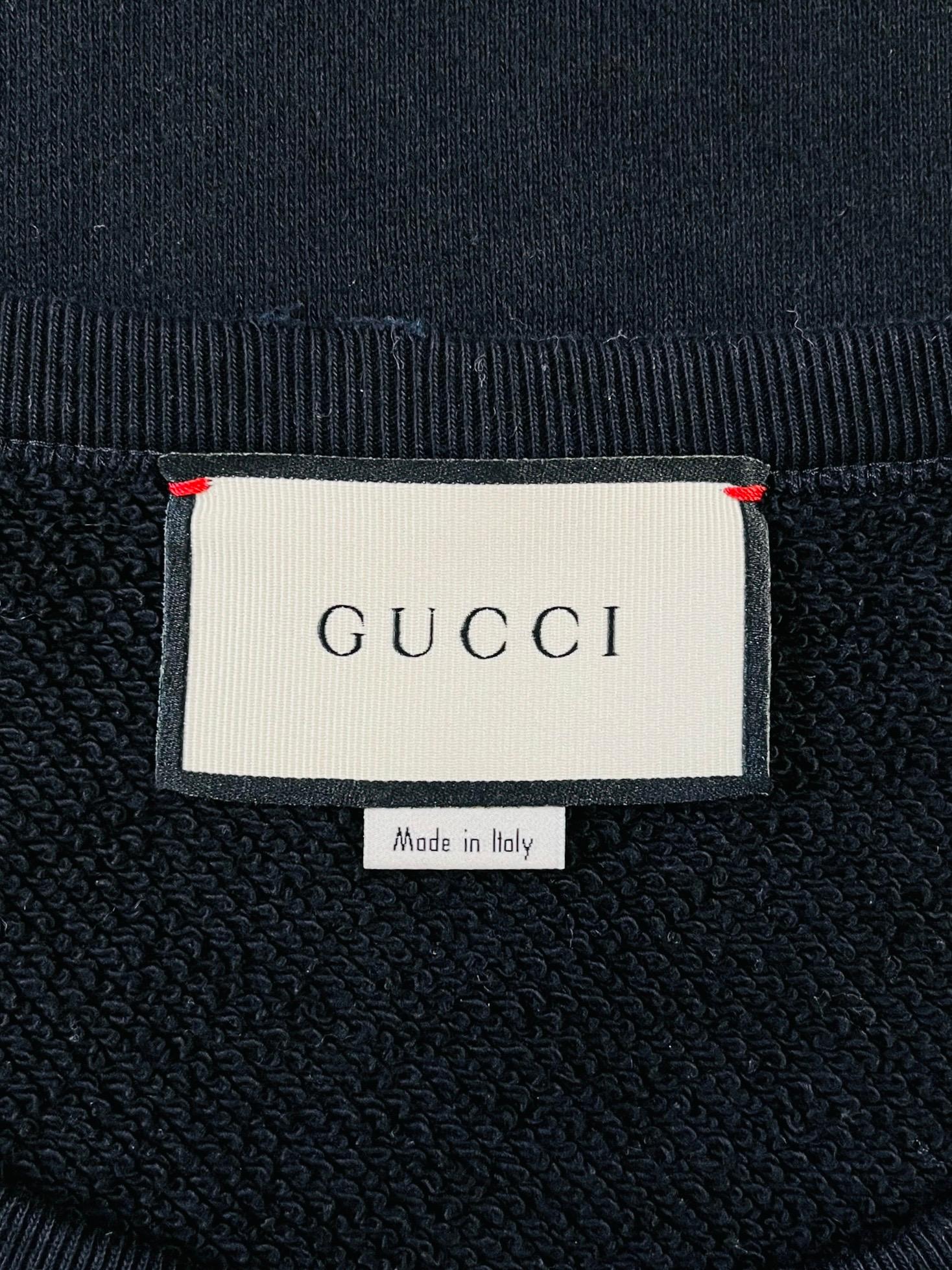 Sweat en coton avec logo Gucci 3