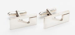 Gucci Logo Cufflinks Sterling Silver