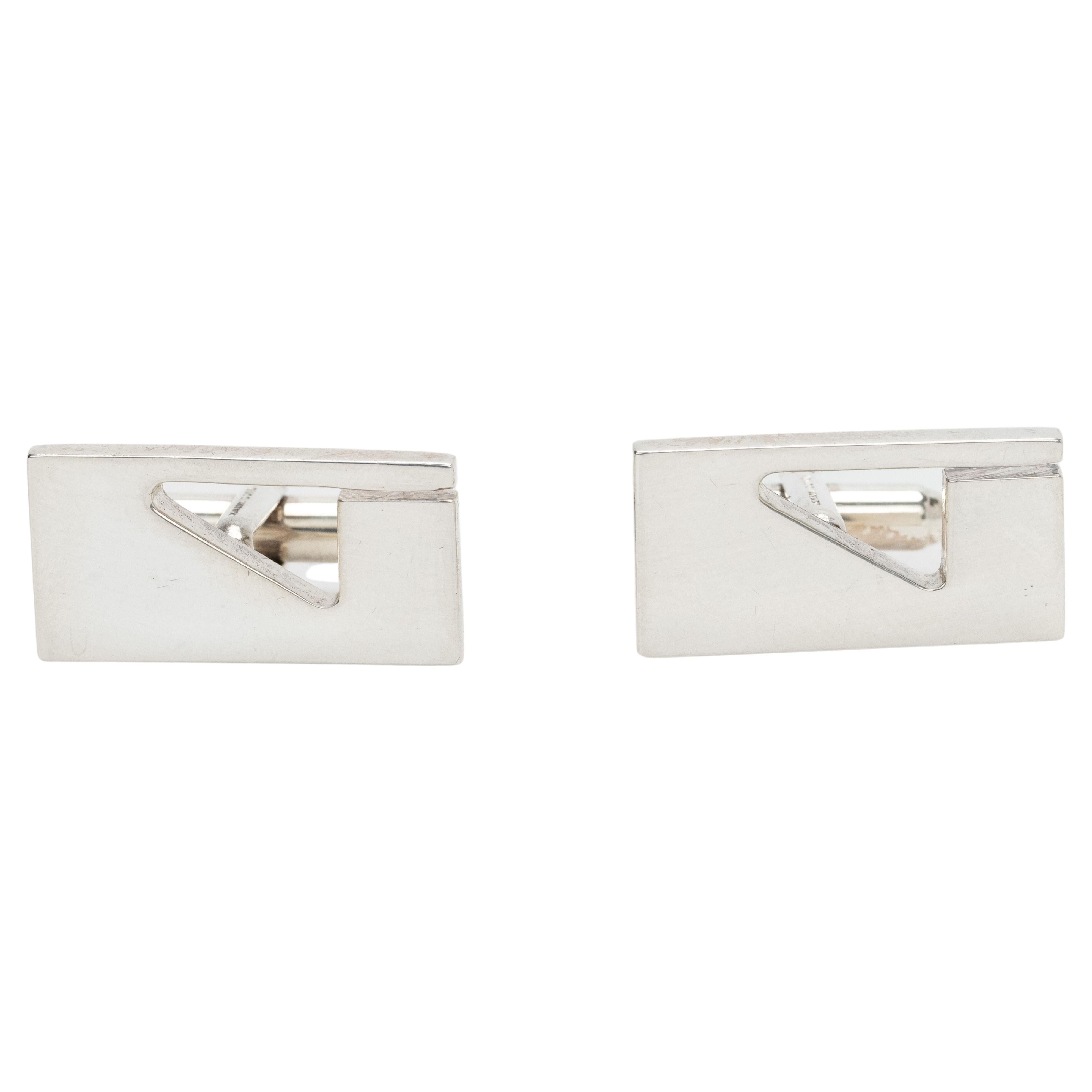 Gucci Logo Manschettenknöpfe Sterling Silber