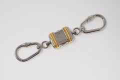 Gucci Logo Double Key Ring in Original Box, Made in Italy circa 1970, Signed