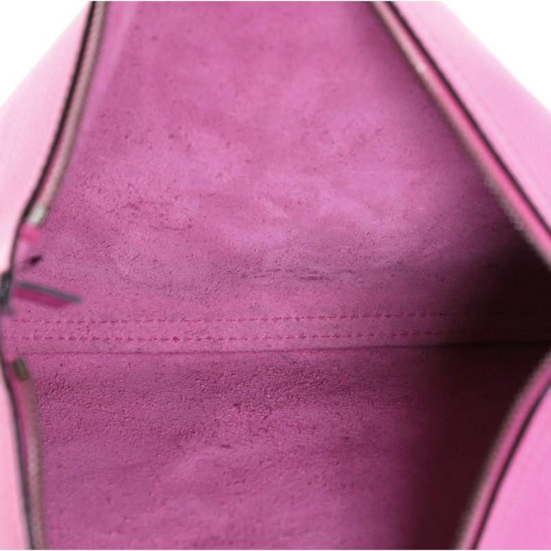 Pink Gucci Logo Portfolio Clutch Printed Leather Medium