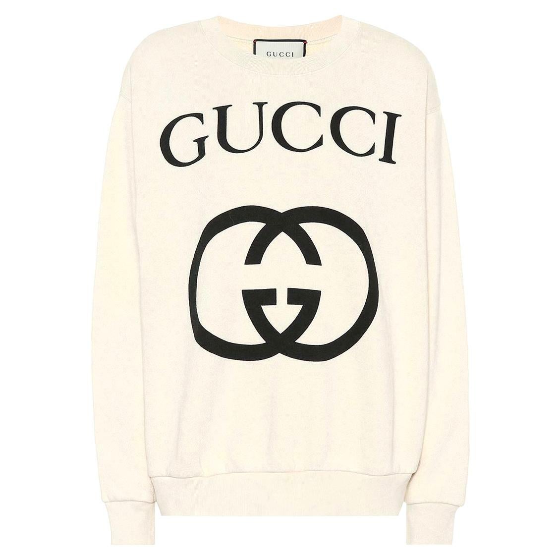 Gucci Logo-Printed Cotton-Jersey Sweatshirt