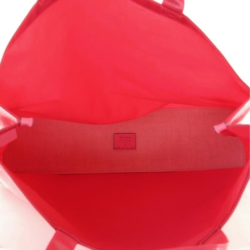 Pink Gucci Logo Shopper Tote Coated Cotton Tall
