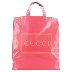 Gucci Logo Shopper Tote Coated Cotton Tall
