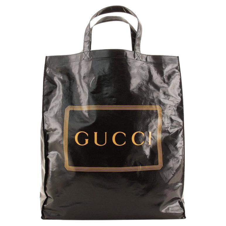 Gucci Logo Shopper Tote Coated Cotton Tall