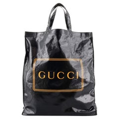 Gucci Logo Shopper Tote Coated Cotton Tall