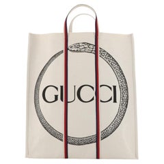 Gucci Logo Shopper Tote Printed Canvas Tall