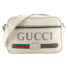 Gucci Logo Shoulder Bag Printed Leather Gucci Logo Shoulder Bag Printed Leather