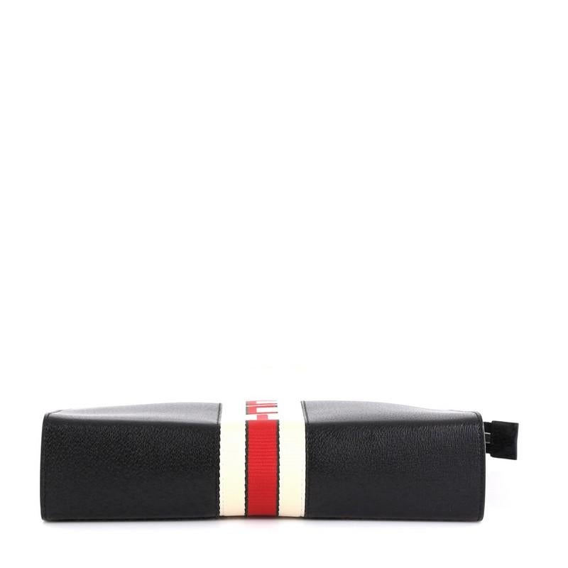 Women's or Men's Gucci Logo Stripe Pouch Leather 