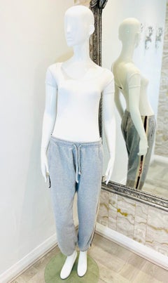 Gucci Logo Tiger Applique Cotton Track Pants