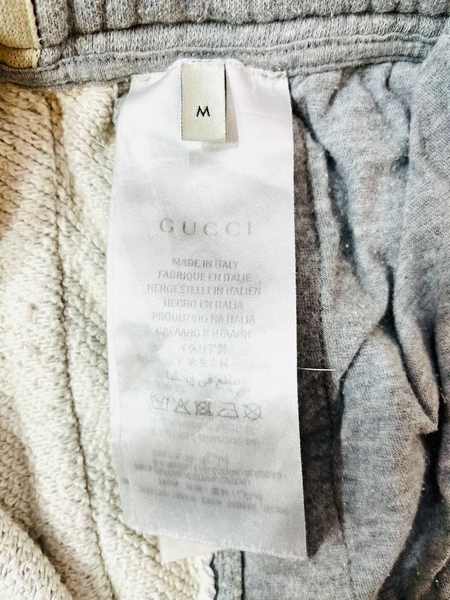 Gucci Logo Tiger Applique Cotton Track Pants For Sale 3
