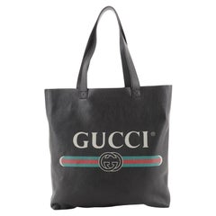 Gucci Logo Tote Printed Leather Large
