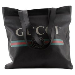 Gucci Logo Tote Printed Leather Large Gucci Logo Tote Printed Leather Large