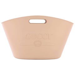 Gucci Logo Tote Rubber Large, crafted in pink rubber