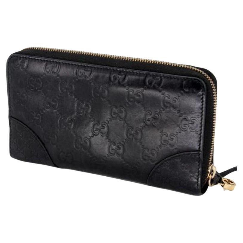 Gucci Long Signature GG Monogram Guccissima Leather Wallet For Sale