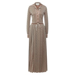 Langes quadratisches Gucci-Lam-Kleid, Größe M