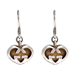Gucci Love Britt Pink Stone Silver Drop Hook Earrings For Sale at 1stDibs | gucci  britt earrings