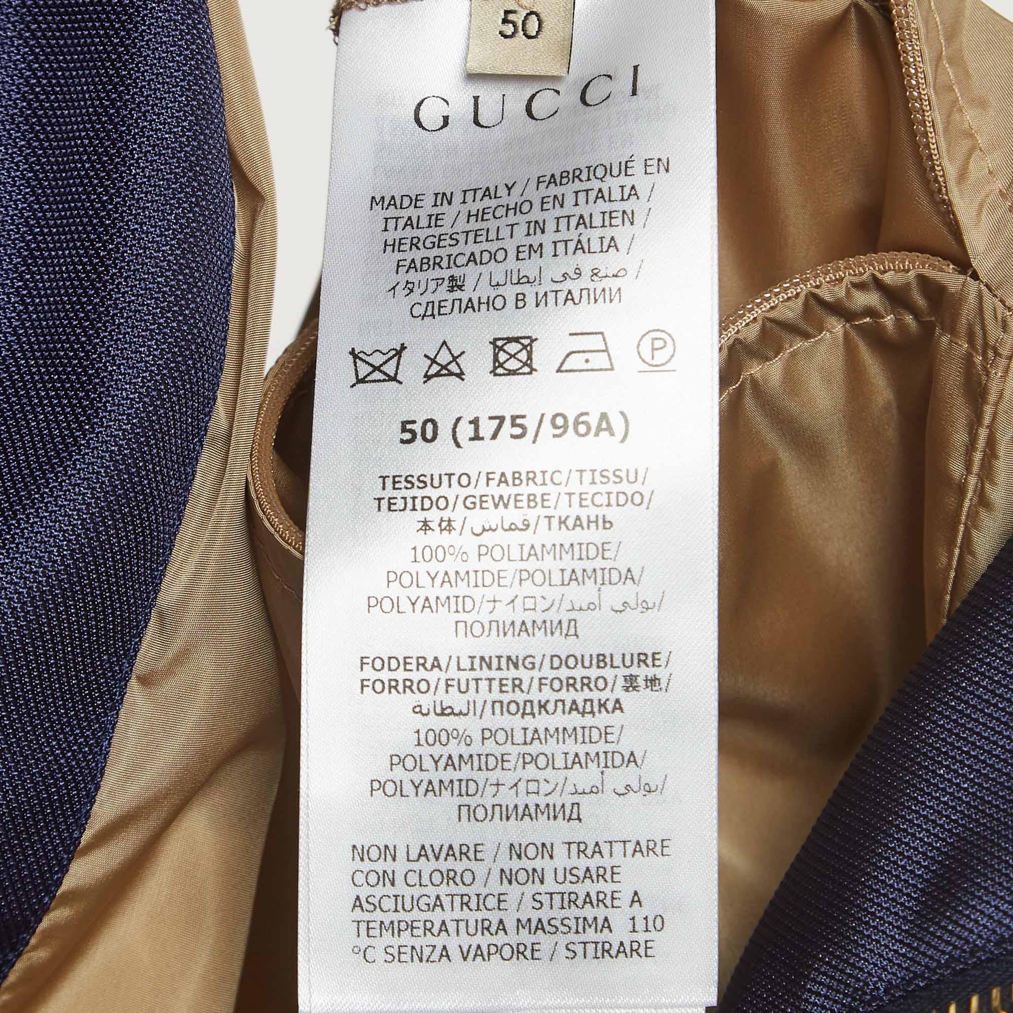 Men's Gucci Love Parade Cream Geometric GG Print Nylon Windbreaker Jacket L For Sale