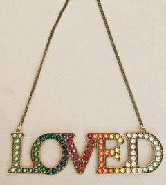 Rare Gucci  Vintage Necklace LOVED Multi-colour Alessandro Michele