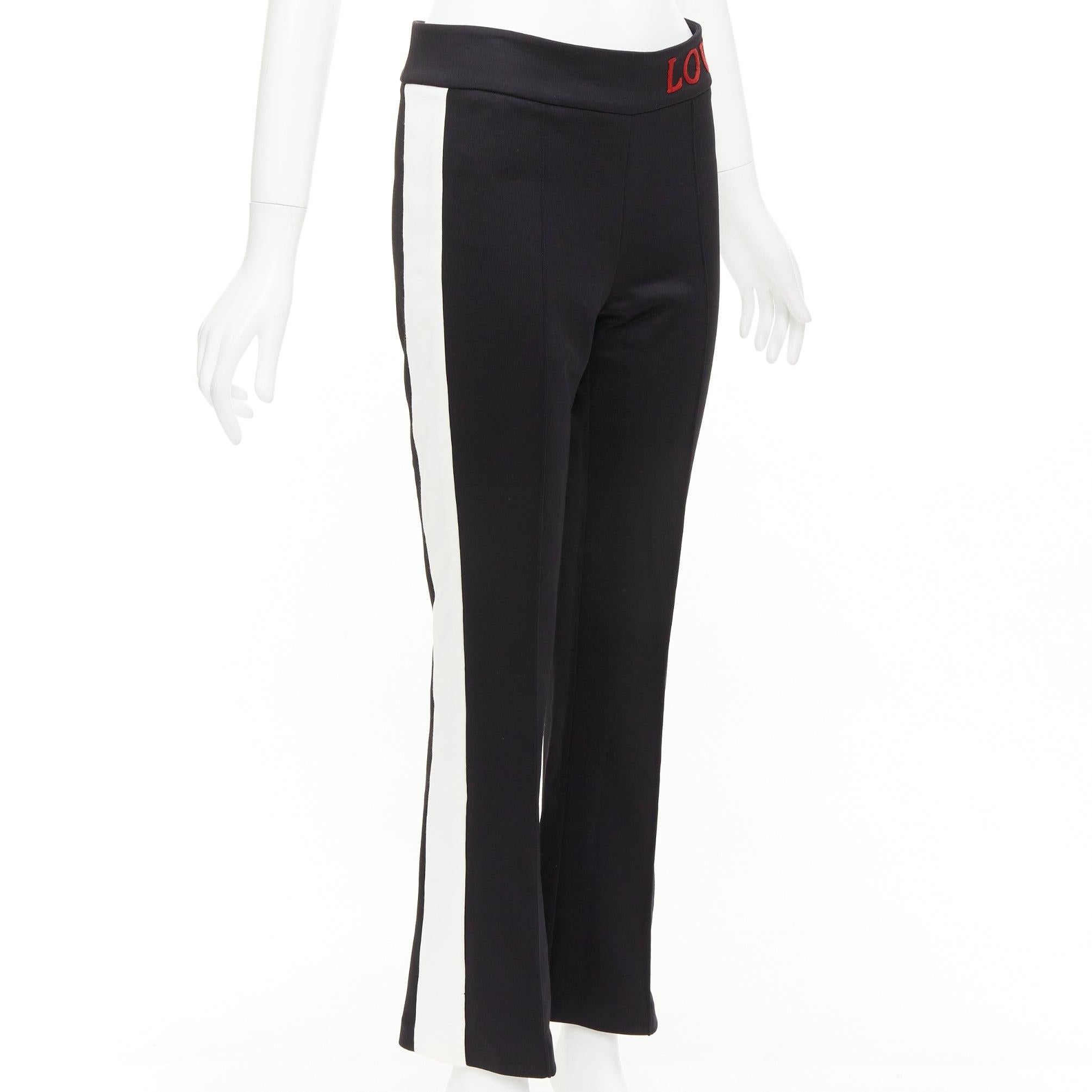 GUCCI LOVED red embroidered black white cropped flare trousers S
Reference: MECG/A00136
Brand: Gucci
Designer: Alessandro Michele
Collection: LOVED
Material: Polyester, Blend
Color: Black, White
Pattern: Solid
Closure: Zip
Extra Details: Side