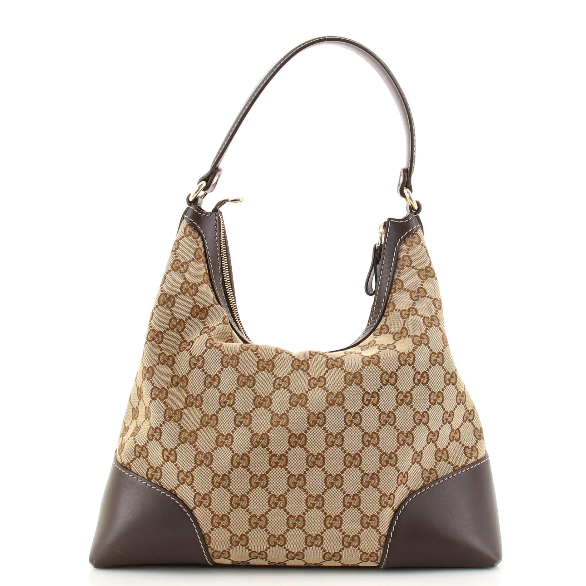 Gucci Lovely Heart Hobo GG Segeltuch Medium im Zustand „Gut“ in NY, NY